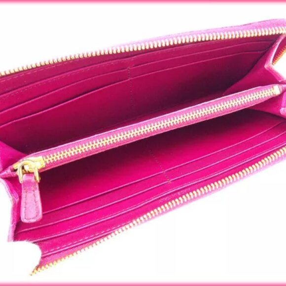 miumiu Wallet Purse Long Wallet Pink Woman Authentic Used - Picture 4 of 5